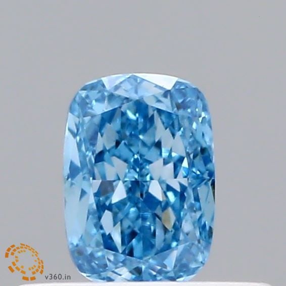 Loose Diamond - CUSHION BRILLIANT 0.39ct Fancy Vivid Blue VS1: Loose Diamond - CUSHION BRILLIANT 0.39ct Fancy Vivid Blue VS1 Source: This is a real non-mined Diamond that has been grown in a lab Shape: CUSHION BRILLIANT Carats: 0.39 Color: Fancy Vivid Blue Certif