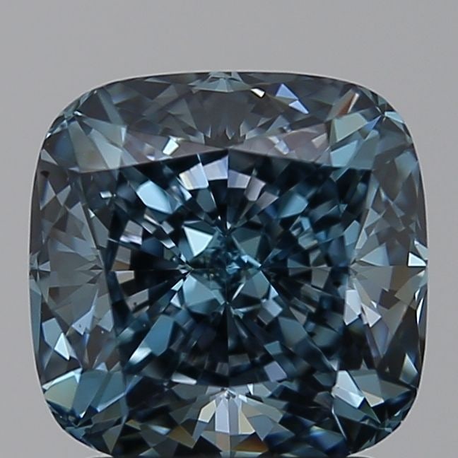 Loose Diamond - CUSHION BRILLIANT 2.07ct Blue VS1: Loose Diamond - CUSHION BRILLIANT 2.07ct Blue VS1 Source: This is a real non-mined Diamond that has been grown in a lab Shape: CUSHION BRILLIANT Carats: 2.07 Color: Blue Certification: NONE Video: