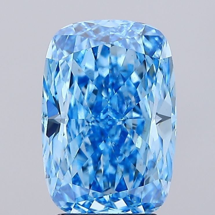 Loose Diamond - CUSHION MODIFIED 3.01ct Fancy Vivid Blue VS2: Loose Diamond - CUSHION MODIFIED 3.01ct Fancy Vivid Blue VS2 Source: This is a real non-mined Diamond that has been grown in a lab Shape: CUSHION MODIFIED Carats: 3.01 Color: Fancy Vivid Blue Certific