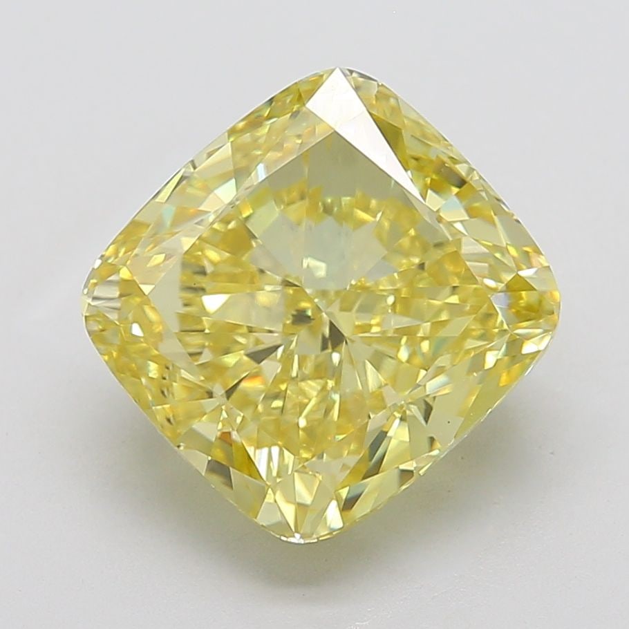 Loose Diamond - CUSHION MODIFIED 10.05ct Fancy Intense Yellow VVS2: Loose Diamond - CUSHION MODIFIED 10.05ct Fancy Intense Yellow VVS2 Source: This is a real non-mined Diamond that has been grown in a lab Shape: CUSHION MODIFIED Carats: 10.05 Color: Fancy Intense Yell