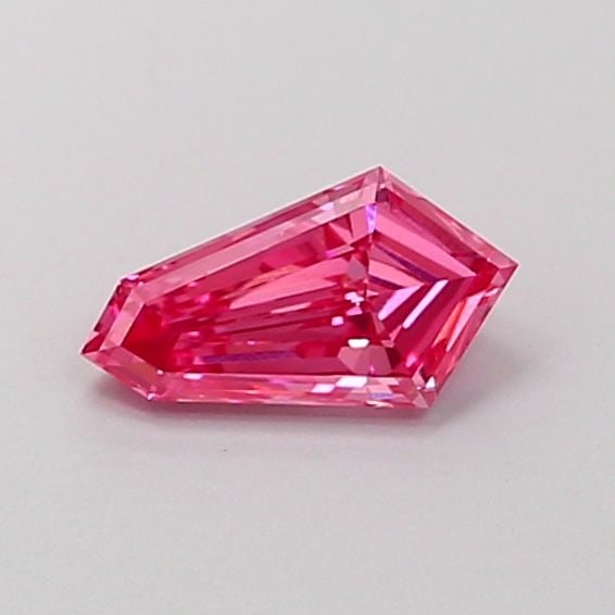 Loose Diamond - SHIELD 0.44ct Fancy Vivid Pink VS1: Loose Diamond - SHIELD 0.44ct Fancy Vivid Pink VS1 Source: This is a real non-mined Diamond that has been grown in a lab Shape: SHIELD Carats: 0.44 Color: Fancy Vivid Pink Certification: NONE Video: