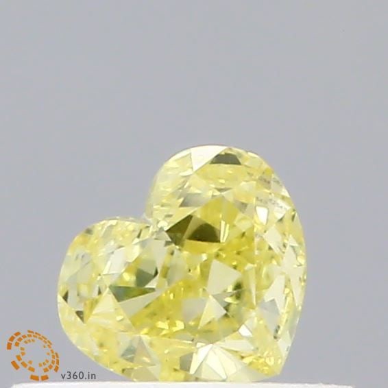 Loose Diamond - HEART 0.29ct Fancy Vivid Yellow VVS2: Loose Diamond - HEART 0.29ct Fancy Vivid Yellow VVS2 Source: This is a real non-mined Diamond that has been grown in a lab Shape: HEART Carats: 0.29 Color: Fancy Vivid Yellow Certification: IGI Video: