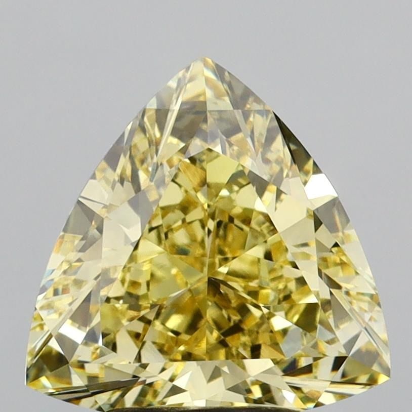 Loose Diamond - TRIANGULAR 2.92ct Fancy Yellow VVS2: Loose Diamond - TRIANGULAR 2.92ct Fancy Yellow VVS2 Source: This is a real non-mined Diamond that has been grown in a lab Shape: TRIANGULAR Carats: 2.92 Color: Fancy Yellow Certification: IGI Video: