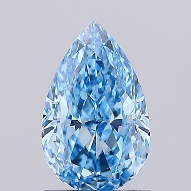Loose Diamond - PEAR 1.18ct Fancy Vivid Blue VVS2: Loose Diamond - PEAR 1.18ct Fancy Vivid Blue VVS2 Source: This is a real non-mined Diamond that has been grown in a lab Shape: PEAR Carats: 1.18 Color: Fancy Vivid Blue Certification: IGI Video: