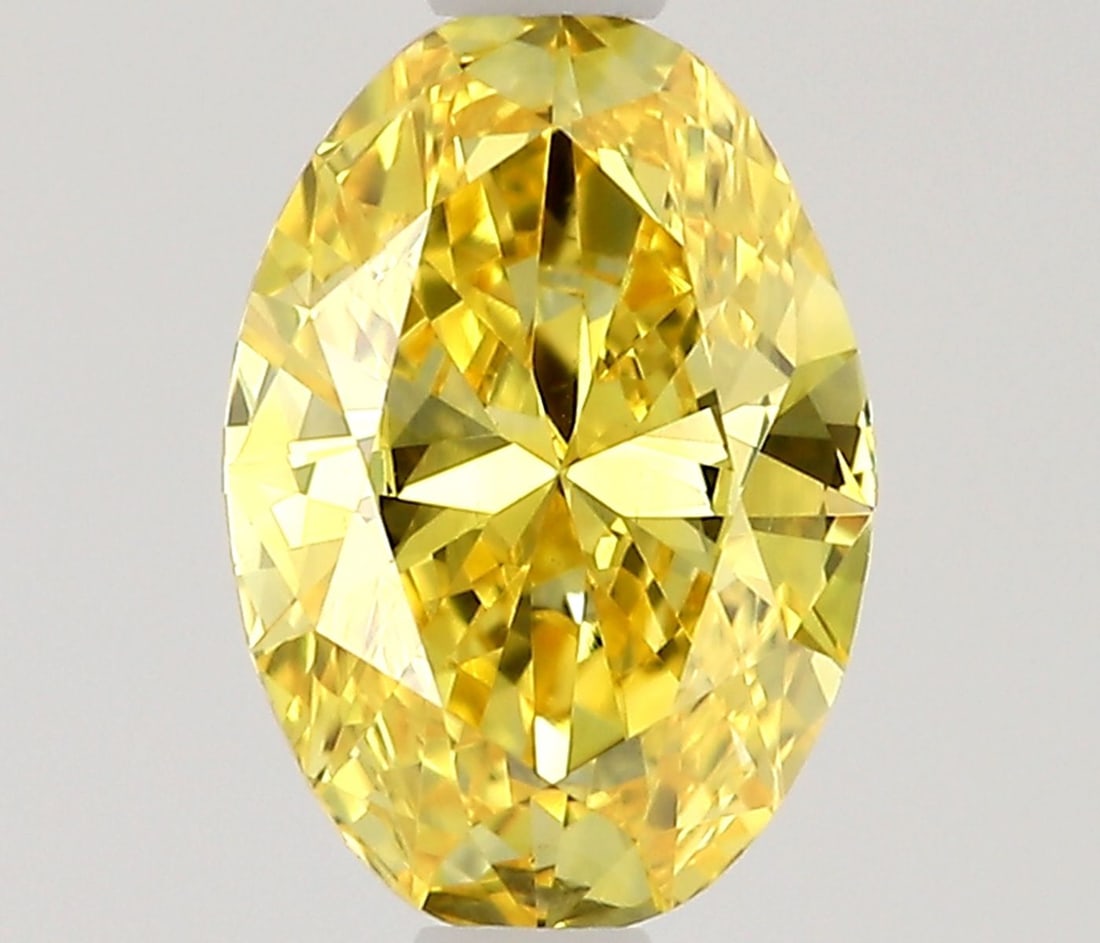 Loose Diamond - OVAL 0.46ct Fancy Intense Yellow VS1: Loose Diamond - OVAL 0.46ct Fancy Intense Yellow VS1 Source: This is a real non-mined Diamond that has been grown in a lab Shape: OVAL Carats: 0.46 Color: Fancy Intense Yellow Certification: NONE Vide