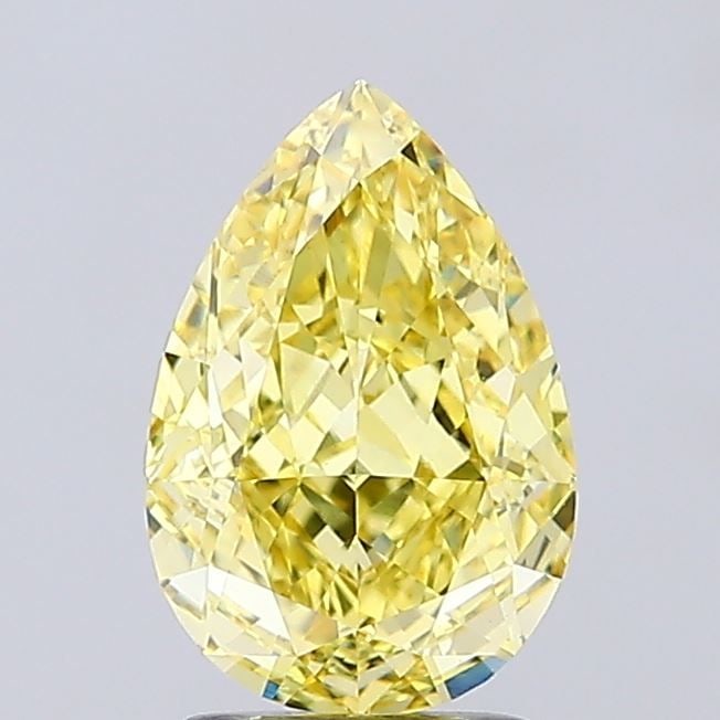 Loose Diamond - PEAR 2.75ct Fancy Intense Yellow VS1: Loose Diamond - PEAR 2.75ct Fancy Intense Yellow VS1 Source: This is a real non-mined Diamond that has been grown in a lab Shape: PEAR Carats: 2.75 Color: Fancy Intense Yellow Certification: IGI Video
