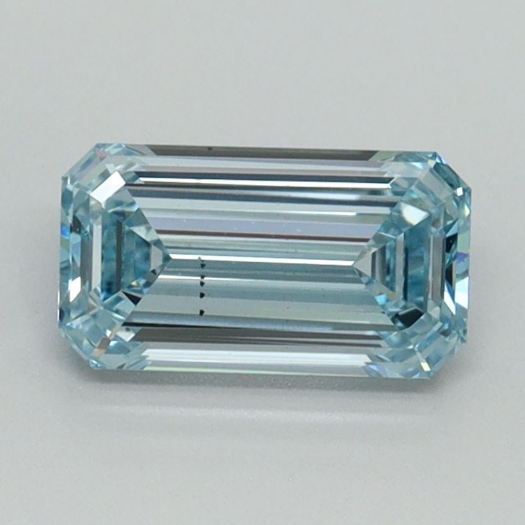 Loose Diamond - EMERALD 1.03ct Fancy Vivid Blue VS2: Loose Diamond - EMERALD 1.03ct Fancy Vivid Blue VS2 Source: This is a real non-mined Diamond that has been grown in a lab Shape: EMERALD Carats: 1.03 Color: Fancy Vivid Blue Certification: IGI Video: