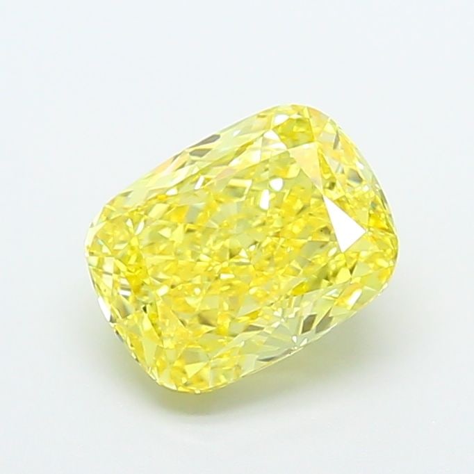 Loose Diamond - CUSHION MODIFIED 3.03ct Fancy Vivid Yellow VS1: Loose Diamond - CUSHION MODIFIED 3.03ct Fancy Vivid Yellow VS1 Source: This is a real non-mined Diamond that has been grown in a lab Shape: CUSHION MODIFIED Carats: 3.03 Color: Fancy Vivid Yellow Cert