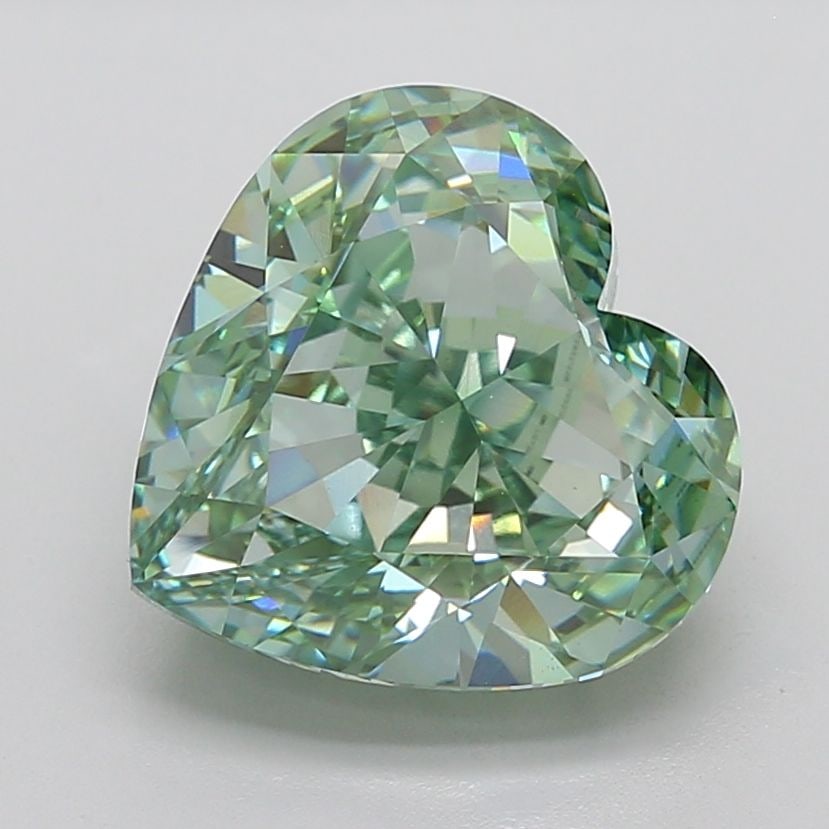 Loose Diamond - HEART 11.63ct Fancy Vivid Green VS1: Loose Diamond - HEART 11.63ct Fancy Vivid Green VS1 Source: This is a real non-mined Diamond that has been grown in a lab Shape: HEART Carats: 11.63 Color: Fancy Vivid Green Certification: IGI The Dia
