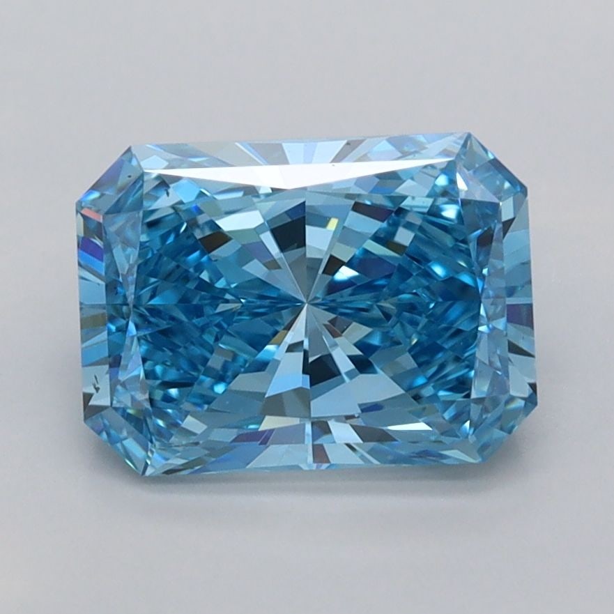 Loose Diamond - RADIANT 1.96ct Fancy Vivid Blue VVS1: Loose Diamond - RADIANT 1.96ct Fancy Vivid Blue VVS1 Source: This is a real non-mined Diamond that has been grown in a lab Shape: RADIANT Carats: 1.96 Color: Fancy Vivid Blue Certification: IGI Video: