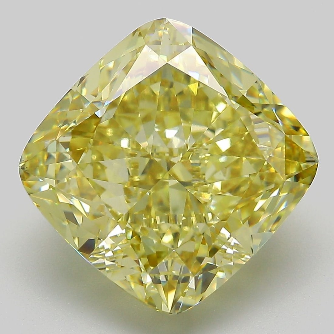 Loose Diamond - CUSHION MODIFIED 11.52ct Fancy Intense Yellow VVS2: Loose Diamond - CUSHION MODIFIED 11.52ct Fancy Intense Yellow VVS2 Source: This is a real non-mined Diamond that has been grown in a lab Shape: CUSHION MODIFIED Carats: 11.52 Color: Fancy Intense Yell