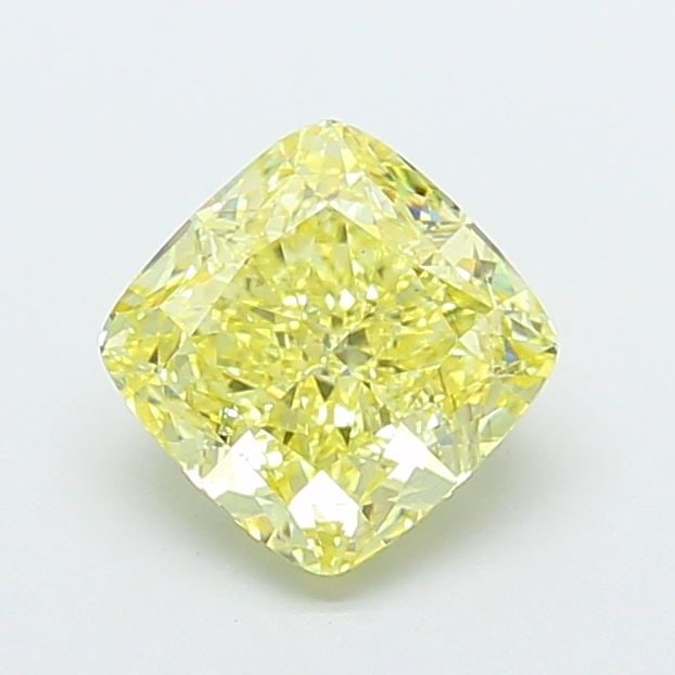 Loose Diamond - CUSHION MODIFIED 2.5ct Fancy Intense Yellow VS1: Loose Diamond - CUSHION MODIFIED 2.5ct Fancy Intense Yellow VS1 Source: This is a real non-mined Diamond that has been grown in a lab Shape: CUSHION MODIFIED Carats: 2.5 Color: Fancy Intense Yellow Ce