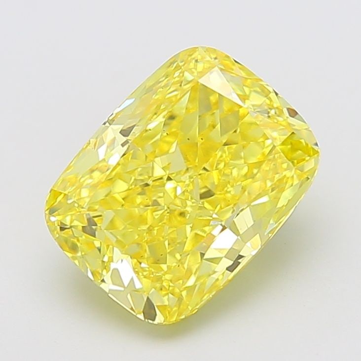 Loose Diamond - CUSHION MODIFIED 5.03ct Fancy Vivid Yellow VS2: Loose Diamond - CUSHION MODIFIED 5.03ct Fancy Vivid Yellow VS2 Source: This is a real non-mined Diamond that has been grown in a lab Shape: CUSHION MODIFIED Carats: 5.03 Color: Fancy Vivid Yellow Cert