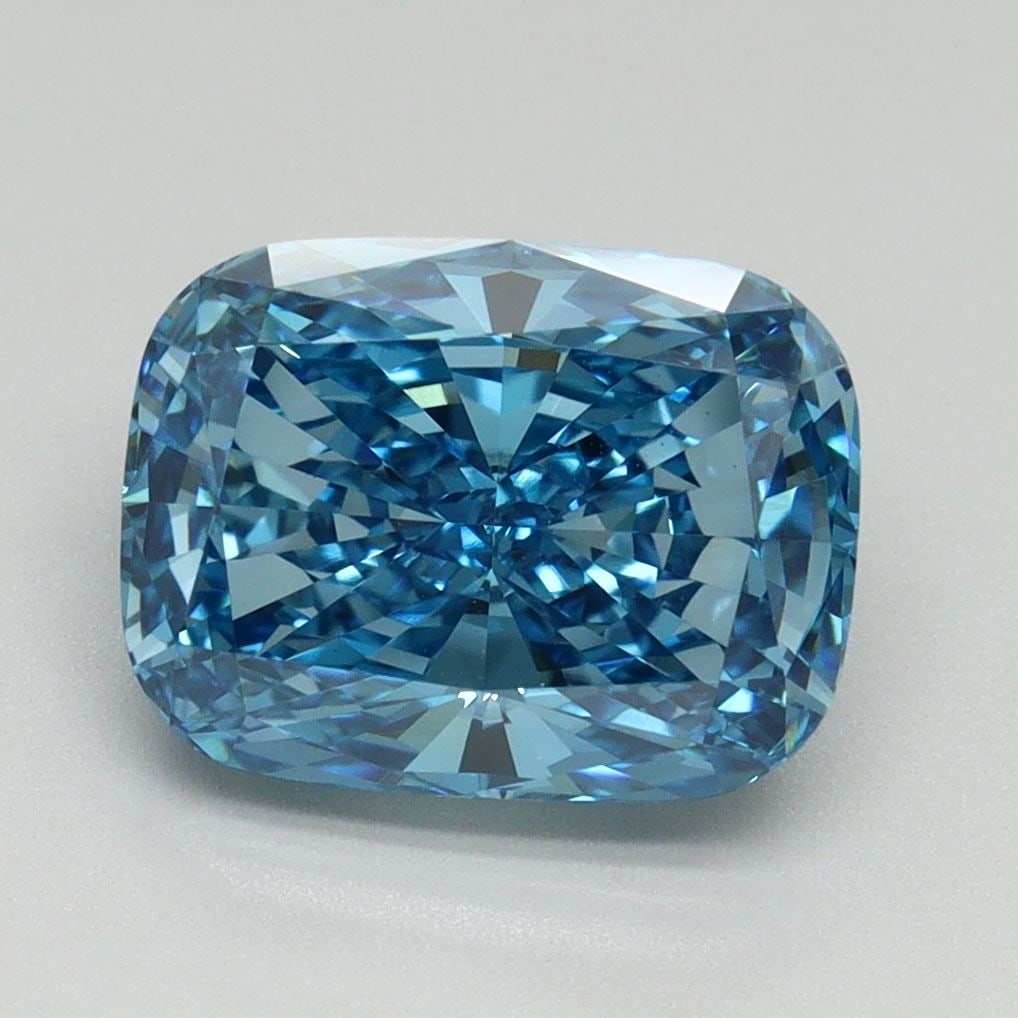 Loose Diamond - CUSHION MODIFIED 3.04ct Fancy Vivid Blue VS1: Loose Diamond - CUSHION MODIFIED 3.04ct Fancy Vivid Blue VS1 Source: This is a real non-mined Diamond that has been grown in a lab Shape: CUSHION MODIFIED Carats: 3.04 Color: Fancy Vivid Blue Certific