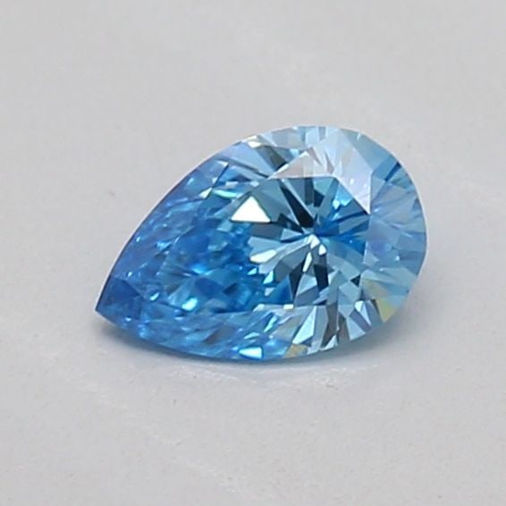 Loose Diamond - PEAR 0.18ct Fancy Vivid Blue VVS2: Loose Diamond - PEAR 0.18ct Fancy Vivid Blue VVS2 Source: This is a real non-mined Diamond that has been grown in a lab Shape: PEAR Carats: 0.18 Color: Fancy Vivid Blue Certification: IGI The Diamond 