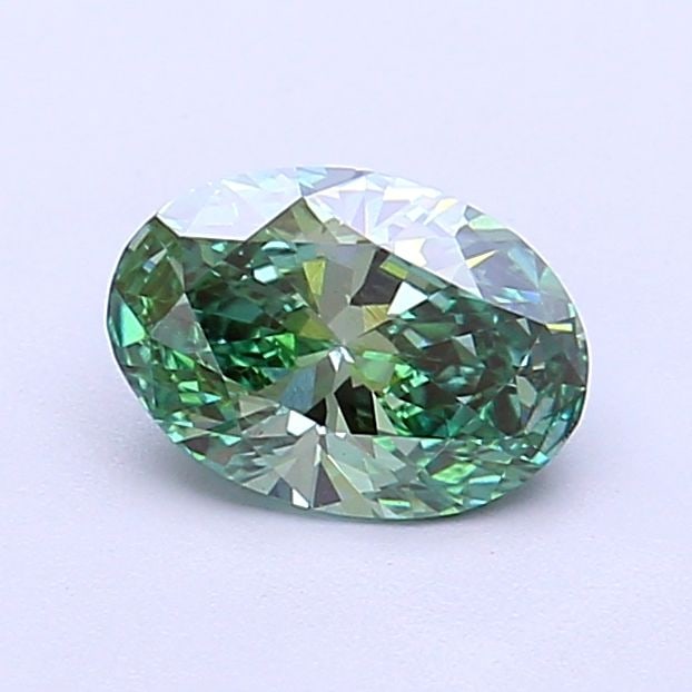 Loose Diamond - OVAL 0.79ct Fancy Vivid Green VS2: Loose Diamond - OVAL 0.79ct Fancy Vivid Green VS2 Source: This is a real non-mined Diamond that has been grown in a lab Shape: OVAL Carats: 0.79 Color: Fancy Vivid Green Certification: IGI Video: