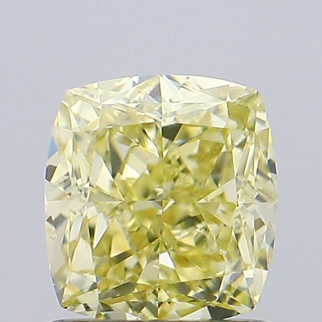 Loose Diamond - CUSHION BRILLIANT 1.01ct Fancy Intense Yellow VS1: Loose Diamond - CUSHION BRILLIANT 1.01ct Fancy Intense Yellow VS1 Source: This is a real non-mined Diamond that has been grown in a lab Shape: CUSHION BRILLIANT Carats: 1.01 Color: Fancy Intense Yello