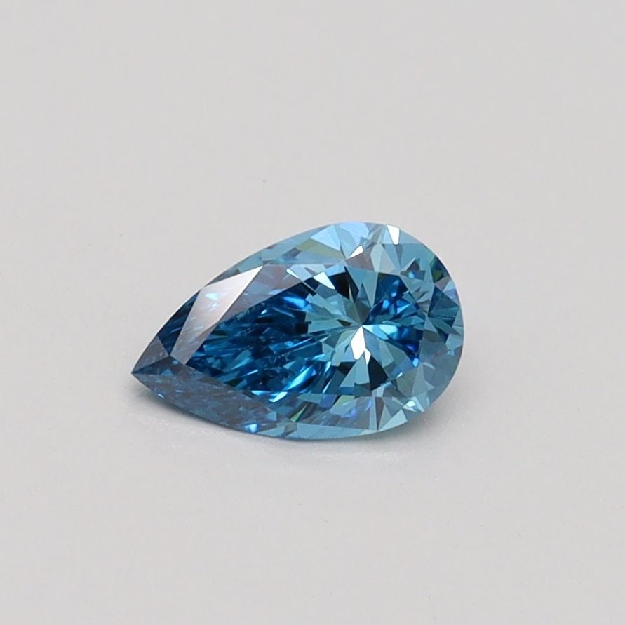 Loose Diamond - PEAR 0.4ct Fancy Vivid Blue VS2: Loose Diamond - PEAR 0.4ct Fancy Vivid Blue VS2 Source: This is a real non-mined Diamond that has been grown in a lab Shape: PEAR Carats: 0.4 Color: Fancy Vivid Blue Certification: IGI Video: