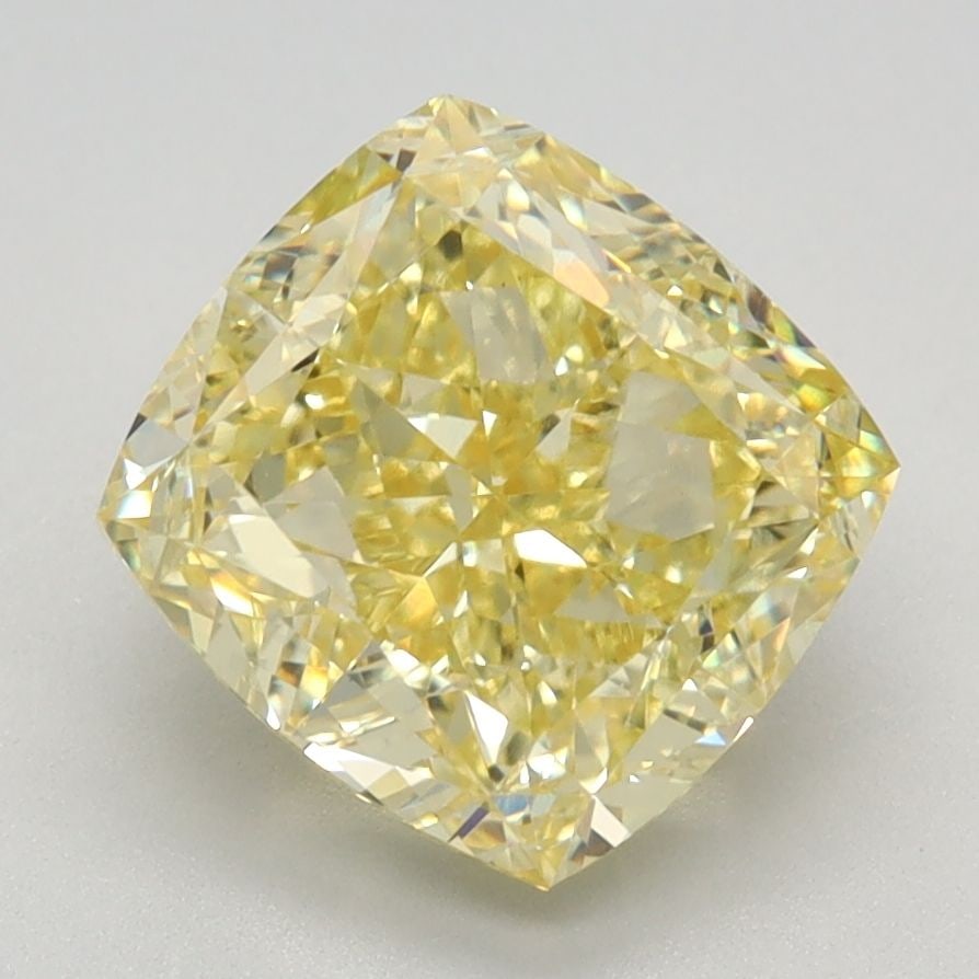 Loose Diamond - CUSHION MODIFIED 3.03ct Fancy Intense Yellow VVS2: Loose Diamond - CUSHION MODIFIED 3.03ct Fancy Intense Yellow VVS2 Source: This is a real non-mined Diamond that has been grown in a lab Shape: CUSHION MODIFIED Carats: 3.03 Color: Fancy Intense Yellow