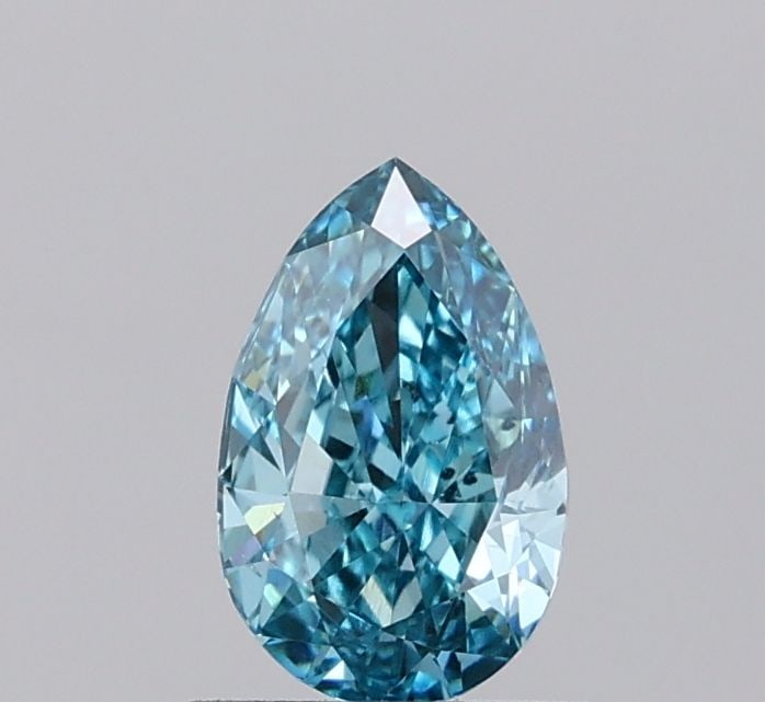 Loose Diamond - PEAR 1.0ct Fancy Vivid Green Blue VS2: Loose Diamond - PEAR 1.0ct Fancy Vivid Green Blue VS2 Source: This is a real non-mined Diamond that has been grown in a lab Shape: PEAR Carats: 1.0 Color: Fancy Vivid Green Blue Certification: IGI Vid