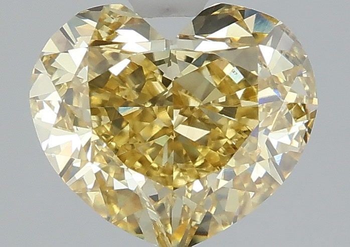 Loose Diamond - HEART 2.57ct Fancy Intense Yellow VVS2: Loose Diamond - HEART 2.57ct Fancy Intense Yellow VVS2 Source: This is a real non-mined Diamond that has been grown in a lab Shape: HEART Carats: 2.57 Color: Fancy Intense Yellow Certification: IGI Vi