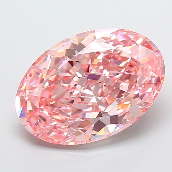 Loose Diamond - OVAL 4.63ct Fancy Vivid Pink VS1: Loose Diamond - OVAL 4.63ct Fancy Vivid Pink VS1 Source: This is a real non-mined Diamond that has been grown in a lab Shape: OVAL Carats: 4.63 Color: Fancy Vivid Pink Certification: IGI Video: