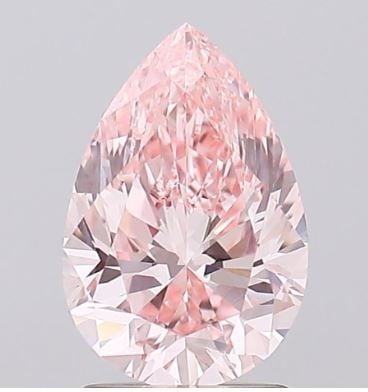 Loose Diamond - PEAR 1.62ct Pink VS1: Loose Diamond - PEAR 1.62ct Pink VS1 Source: This is a real non-mined Diamond that has been grown in a lab Shape: PEAR Carats: 1.62 Color: Pink Certification: NONE Video: