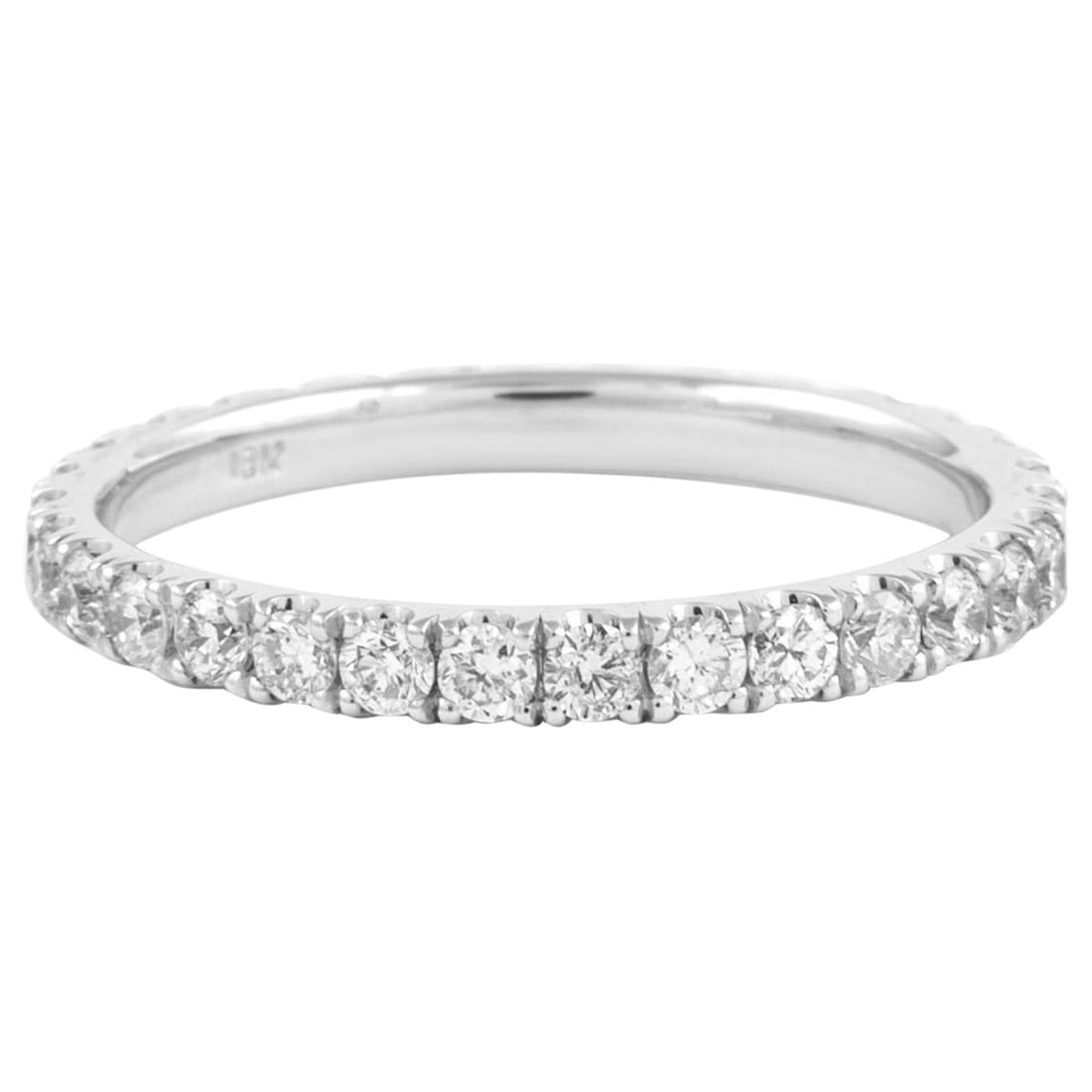 1.37ct Round Diamond Eternity Band 18k White Gold Size 8: 1.37ct Round Diamond Eternity Band 18k White Gold Size 8 This exquisite 1.37ct Round Eternity Band is crafted from 18k white gold, showcasing a stunning array of 31 round brilliant diamonds. The band 