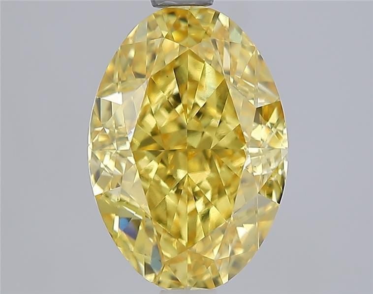 Loose Diamond - OVAL 3.08ct Fancy Intense Yellow VS1: Loose Diamond - OVAL 3.08ct Fancy Intense Yellow VS1 Source: This is a real non-mined Diamond that has been grown in a lab Shape: OVAL Carats: 3.08 Color: Fancy Intense Yellow Certification: IGI Video