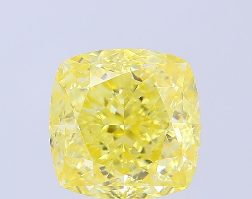 Loose Diamond - CUSHION MODIFIED 2.0ct Fancy Intense Yellow VVS2: Loose Diamond - CUSHION MODIFIED 2.0ct Fancy Intense Yellow VVS2 Source: This is a real non-mined Diamond that has been grown in a lab Shape: CUSHION MODIFIED Carats: 2.0 Color: Fancy Intense Yellow C