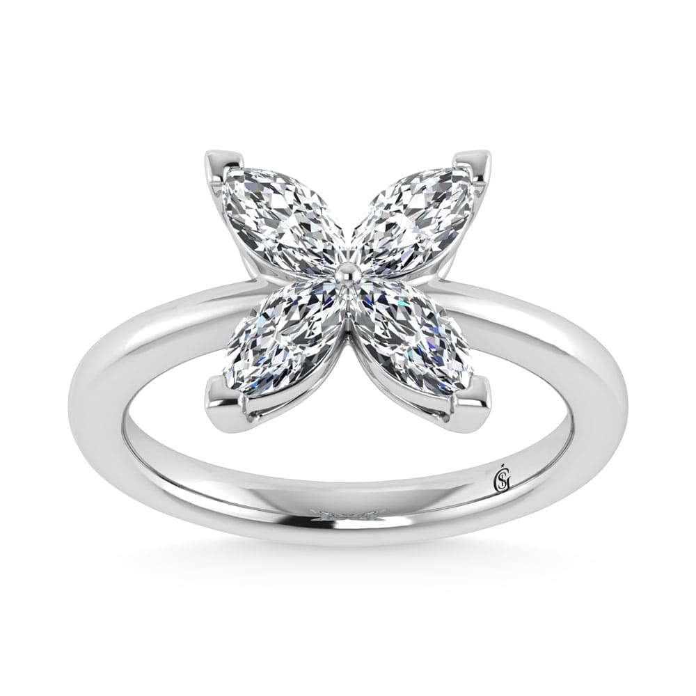 14K White Gold Lab Grown Diamond 1 Ct.Tw. Fashion Ring: 14K White Gold Lab Grown Diamond 1 Ct.Tw. Fashion Ring Crafted in luminous 14K white gold, this fashion ring features 1 CT TW of lab-grown diamonds. A classic piece designed to highlight radiant beaut