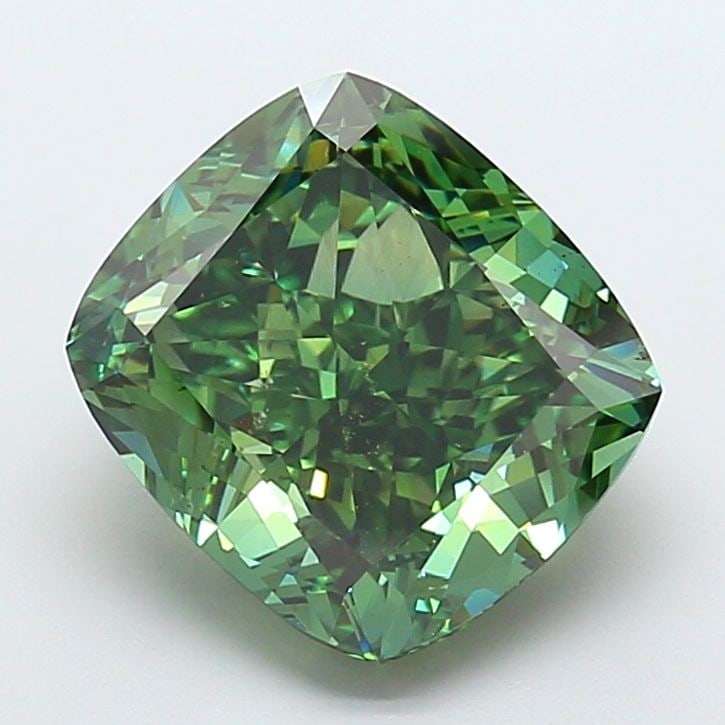 Loose Diamond - CUSHION MODIFIED 9.99ct Fancy Vivid Green VS2: Loose Diamond - CUSHION MODIFIED 9.99ct Fancy Vivid Green VS2 Source: This is a real non-mined Diamond that has been grown in a lab Shape: CUSHION MODIFIED Carats: 9.99 Color: Fancy Vivid Green Certif