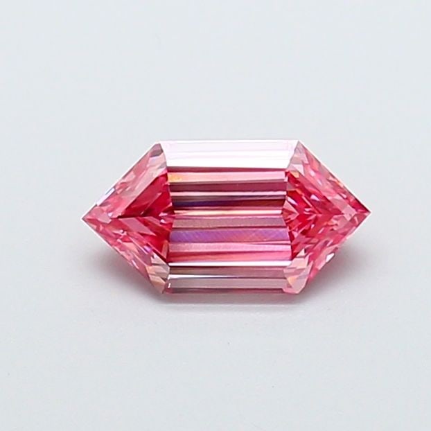 Loose Diamond - HEXAGONAL 1.1ct Fancy Vivid Pink VS1: Loose Diamond - HEXAGONAL 1.1ct Fancy Vivid Pink VS1 Source: This is a real non-mined Diamond that has been grown in a lab Shape: HEXAGONAL Carats: 1.1 Color: Fancy Vivid Pink Certification: IGI Video