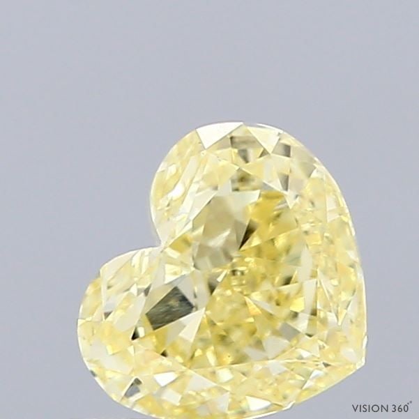 Loose Diamond - HEART 1.09ct Fancy Intense Yellow VVS2: Loose Diamond - HEART 1.09ct Fancy Intense Yellow VVS2 Source: This is a real non-mined Diamond that has been grown in a lab Shape: HEART Carats: 1.09 Color: Fancy Intense Yellow Certification: IGI Vi
