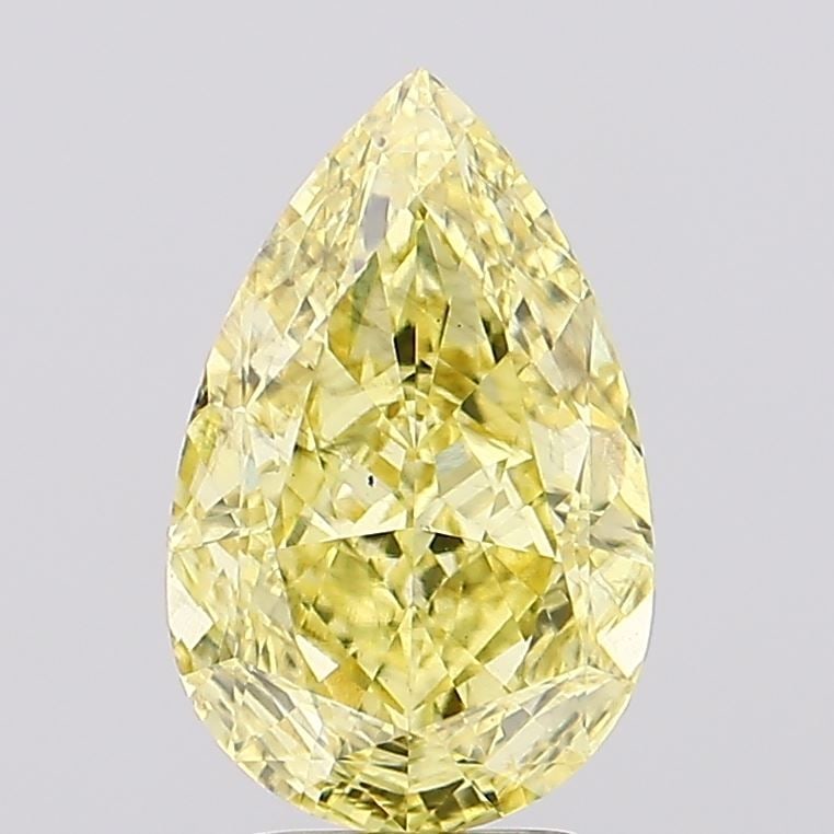 Loose Diamond - PEAR 4.04ct Fancy Intense Yellow SI1: Loose Diamond - PEAR 4.04ct Fancy Intense Yellow SI1 Source: This is a real non-mined Diamond that has been grown in a lab Shape: PEAR Carats: 4.04 Color: Fancy Intense Yellow Certification: IGI Video