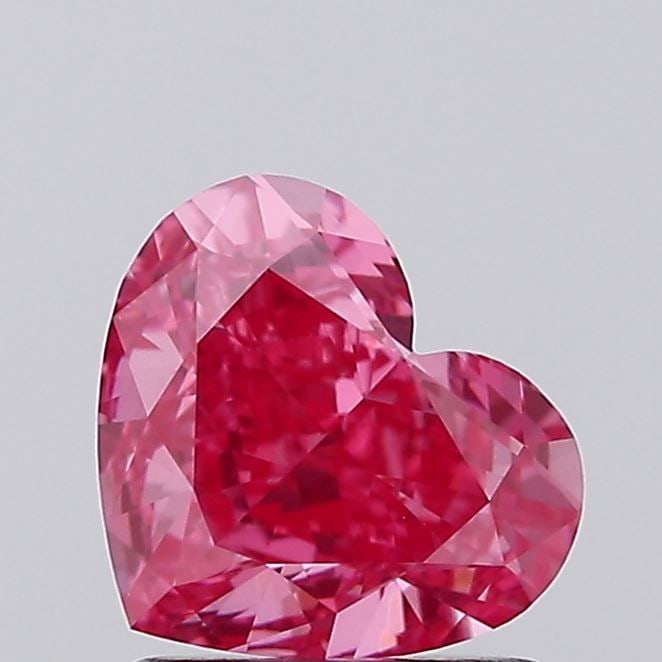 Loose Diamond - HEART 1.23ct Fancy Vivid Pink VS1: Loose Diamond - HEART 1.23ct Fancy Vivid Pink VS1 Source: This is a real non-mined Diamond that has been grown in a lab Shape: HEART Carats: 1.23 Color: Fancy Vivid Pink Certification: IGI Video: