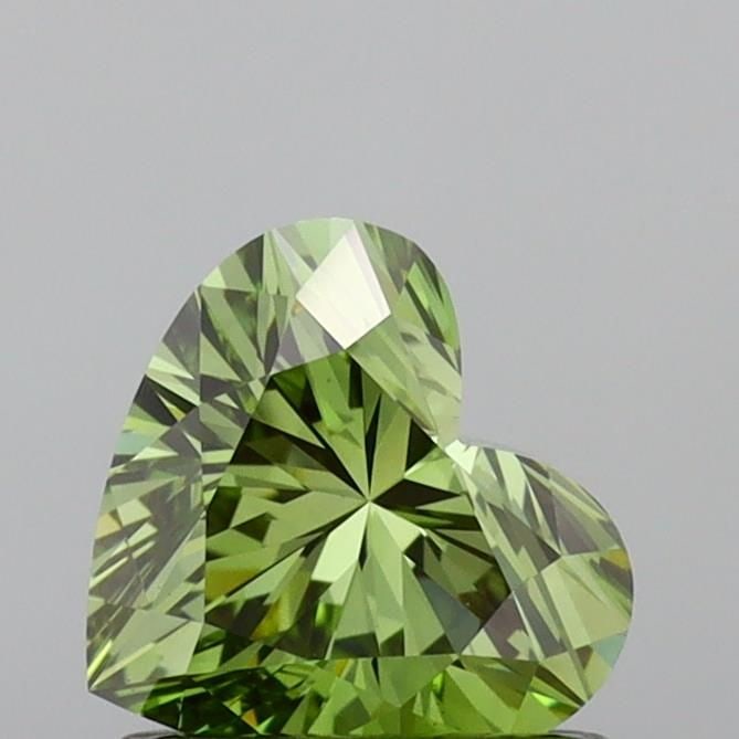 Loose Diamond - HEART 0.96ct Fancy Vivid Green VS1: Loose Diamond - HEART 0.96ct Fancy Vivid Green VS1 Source: This is a real non-mined Diamond that has been grown in a lab Shape: HEART Carats: 0.96 Color: Fancy Vivid Green Certification: IGI Video: