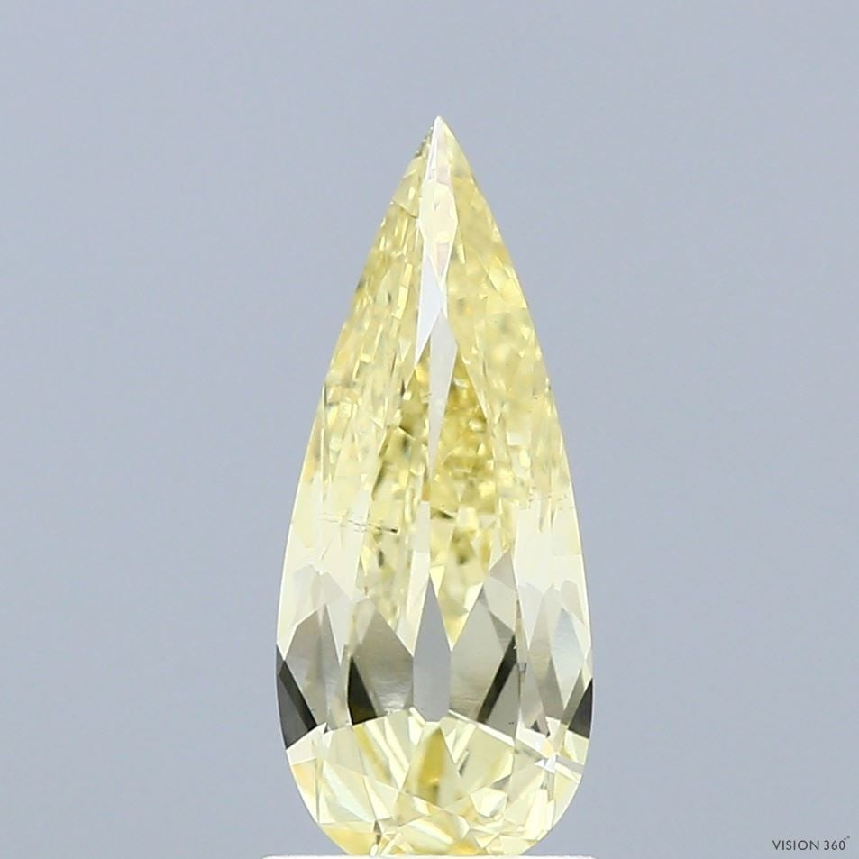 Loose Diamond - PEAR 1.21ct Fancy Yellow VS2: Loose Diamond - PEAR 1.21ct Fancy Yellow VS2 Source: This is a real non-mined Diamond that has been grown in a lab Shape: PEAR Carats: 1.21 Color: Fancy Yellow Certification: IGI Video: