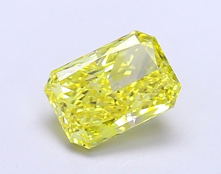 Loose Diamond - RADIANT 1.12ct Fancy Vivid Yellow IF: Loose Diamond - RADIANT 1.12ct Fancy Vivid Yellow IF Source: This is a real non-mined Diamond that has been grown in a lab Shape: RADIANT Carats: 1.12 Color: Fancy Vivid Yellow Certification: IGI Vide