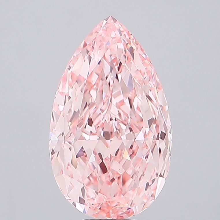 Loose Diamond - PEAR 15.4ct Fancy Vivid Pink VS1: Loose Diamond - PEAR 15.4ct Fancy Vivid Pink VS1 Source: This is a real non-mined Diamond that has been grown in a lab Shape: PEAR Carats: 15.4 Color: Fancy Vivid Pink Certification: IGI Video: Video