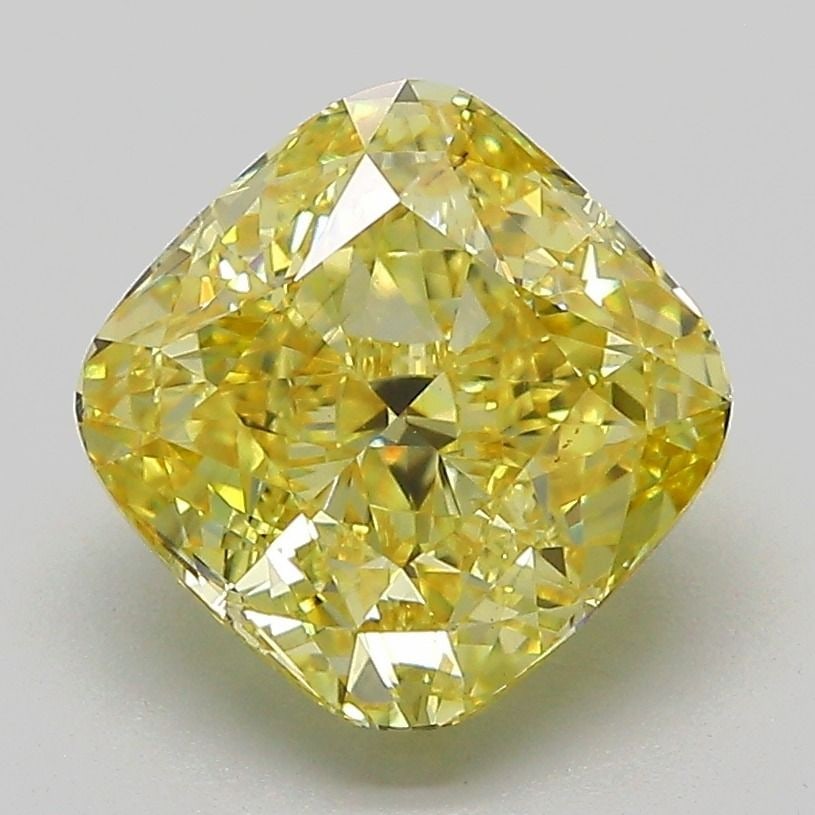 Loose Diamond - CUSHION MODIFIED 3.03ct Fancy Intense Yellow VS2: Loose Diamond - CUSHION MODIFIED 3.03ct Fancy Intense Yellow VS2 Source: This is a real non-mined Diamond that has been grown in a lab Shape: CUSHION MODIFIED Carats: 3.03 Color: Fancy Intense Yellow 