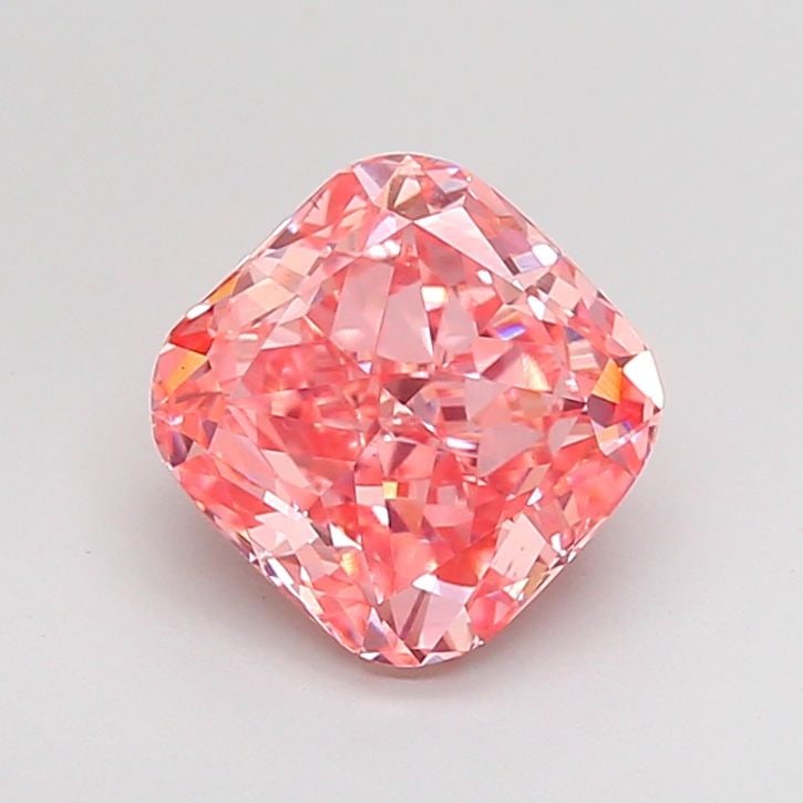 Loose Diamond - CUSHION MODIFIED 2.0ct Fancy Vivid Pink VS1: Loose Diamond - CUSHION MODIFIED 2.0ct Fancy Vivid Pink VS1 Source: This is a real non-mined Diamond that has been grown in a lab Shape: CUSHION MODIFIED Carats: 2.0 Color: Fancy Vivid Pink Certificat
