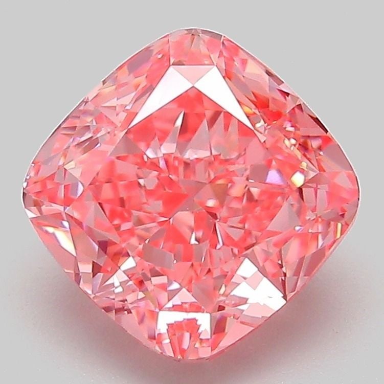 Loose Diamond - CUSHION MODIFIED 3.1ct Fancy Vivid Pink VVS2: Loose Diamond - CUSHION MODIFIED 3.1ct Fancy Vivid Pink VVS2 Source: This is a real non-mined Diamond that has been grown in a lab Shape: CUSHION MODIFIED Carats: 3.1 Color: Fancy Vivid Pink Certifica