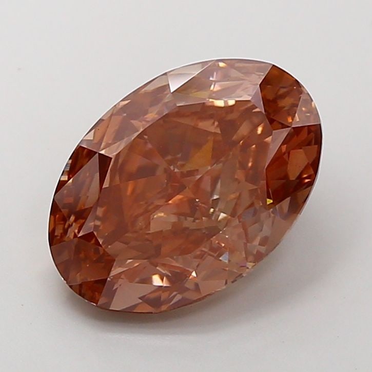 Loose Diamond - OVAL 6.52ct Fancy Vivid Brown Pink VVS2: Loose Diamond - OVAL 6.52ct Fancy Vivid Brown Pink VVS2 Source: This is a real non-mined Diamond that has been grown in a lab Shape: OVAL Carats: 6.52 Color: Fancy Vivid Brown Pink Certification: IGI 