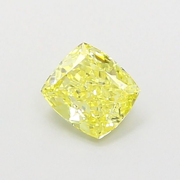 Loose Diamond - CUSHION BRILLIANT 0.57ct Fancy Vivid Yellow VVS2: Loose Diamond - CUSHION BRILLIANT 0.57ct Fancy Vivid Yellow VVS2 Source: This is a real non-mined Diamond that has been grown in a lab Shape: CUSHION BRILLIANT Carats: 0.57 Color: Fancy Vivid Yellow C