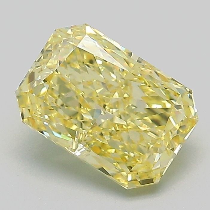 Loose Diamond - RADIANT 1.55ct Fancy Vivid Yellow VS1: Loose Diamond - RADIANT 1.55ct Fancy Vivid Yellow VS1 Source: This is a real non-mined Diamond that has been grown in a lab Shape: RADIANT Carats: 1.55 Color: Fancy Vivid Yellow Certification: IGI Vid