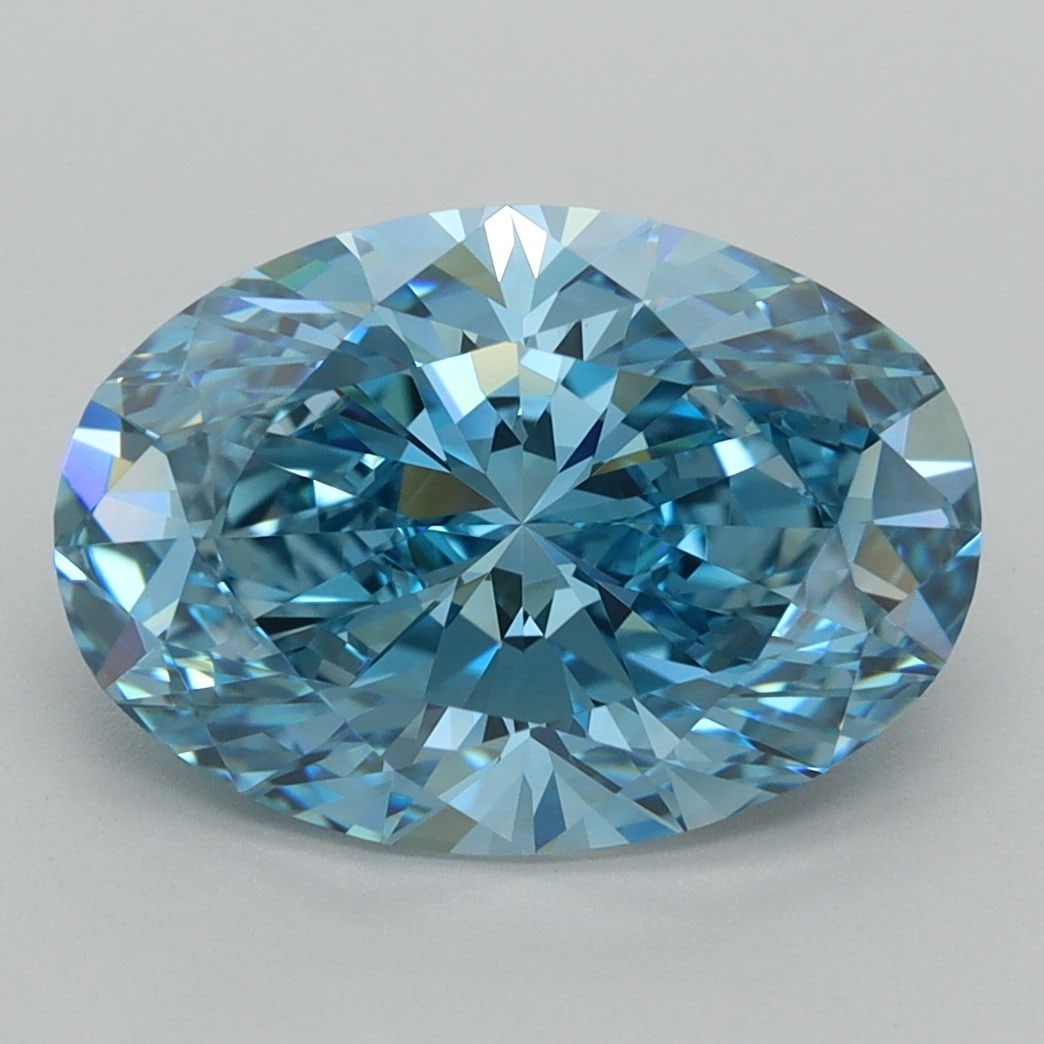 Loose Diamond - OVAL 3.74ct Fancy Vivid Blue VVS1: Loose Diamond - OVAL 3.74ct Fancy Vivid Blue VVS1 Source: This is a real non-mined Diamond that has been grown in a lab Shape: OVAL Carats: 3.74 Color: Fancy Vivid Blue Certification: IGI Video: