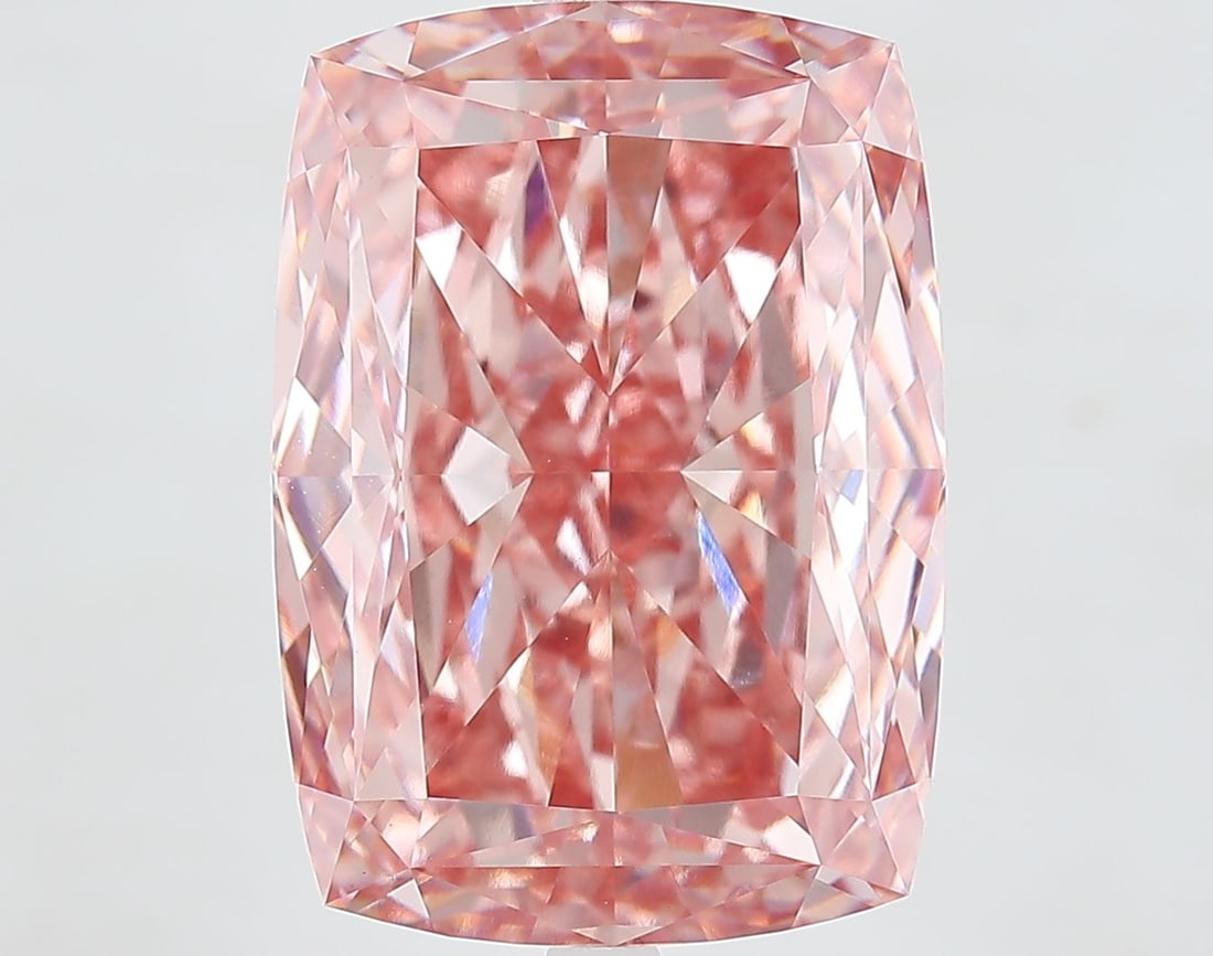 Loose Diamond - CUSHION MODIFIED 12.03ct Fancy Vivid Pink VVS2: Loose Diamond - CUSHION MODIFIED 12.03ct Fancy Vivid Pink VVS2 Source: This is a real non-mined Diamond that has been grown in a lab Shape: CUSHION MODIFIED Carats: 12.03 Color: Fancy Vivid Pink Certi