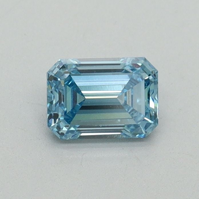 Loose Diamond - EMERALD 0.51ct Fancy Vivid Blue VS1: Loose Diamond - EMERALD 0.51ct Fancy Vivid Blue VS1 Source: This is a real non-mined Diamond that has been grown in a lab Shape: EMERALD Carats: 0.51 Color: Fancy Vivid Blue Certification: IGI Video: