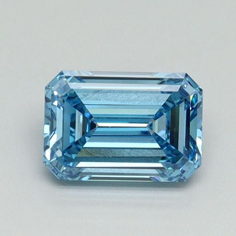 Loose Diamond - EMERALD 1.0ct Fancy Vivid Blue VS2: Loose Diamond - EMERALD 1.0ct Fancy Vivid Blue VS2 Source: This is a real non-mined Diamond that has been grown in a lab Shape: EMERALD Carats: 1.0 Color: Fancy Vivid Blue Certification: IGI Video: